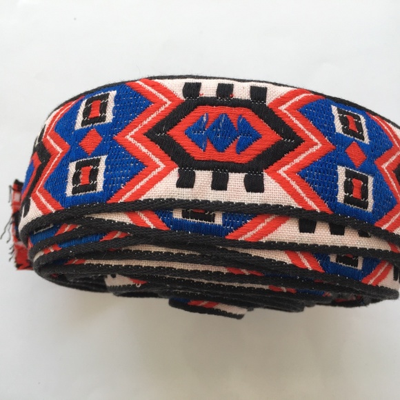 Sewing Ribbon Border Craft Trim Edging Tape Blue Red Black 2 1/4" wide - Picture 5 of 5